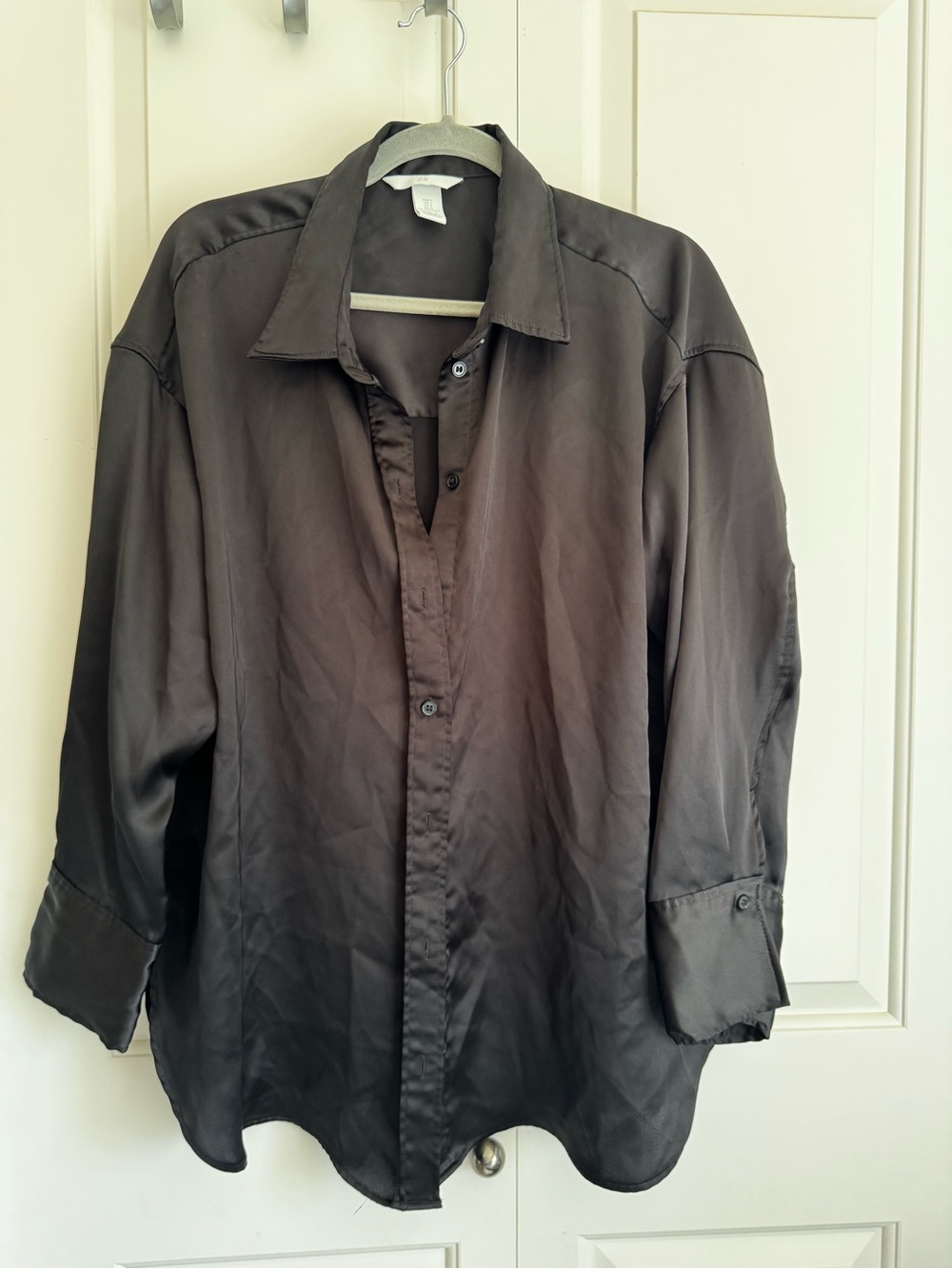 H&M Black Button-Up Shirt